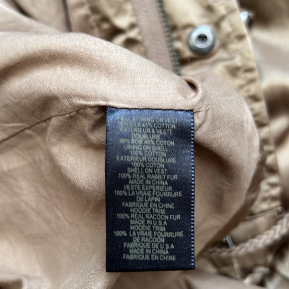 La ROK LUXE silk, cotton and real fur coat - Picture 11 of 13